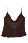 Reformation Astra Cowl Neck Camisole In Brown
