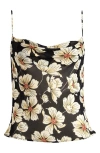 Reformation Astra Floral Cowl Neck Camisole In Multi