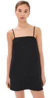 Reformation Aubree Linen Dress In Black