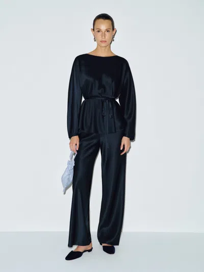 Reformation Aubrey Satin Two Piece Blue 0