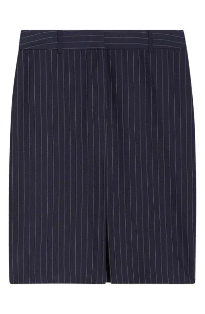 Reformation Audrina Pinstripe Skirt In Blue