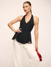 Reformation Auli Halter Top In Black
