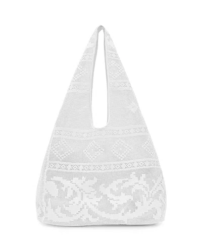 Reformation Aurelia Lace Tote In White