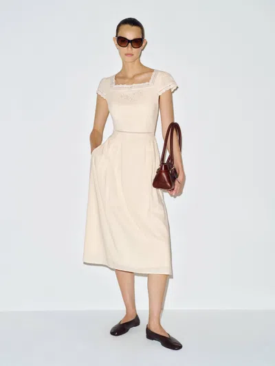 Reformation Aurette Dress Ivory 0 In White
