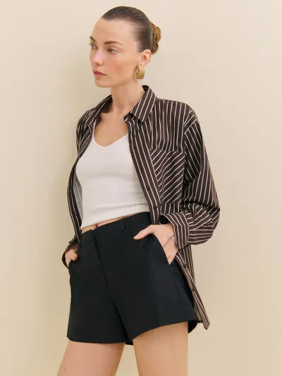 Reformation Austin Poplin Short In Black