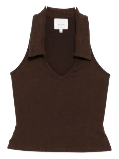 Reformation Austine Tank In Brown