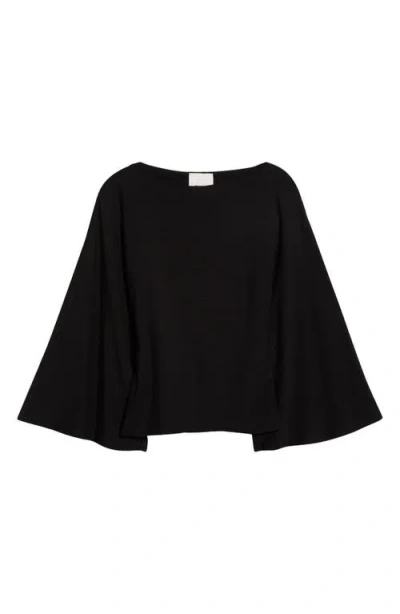 Reformation Avery Boatneck Knit Top In Black
