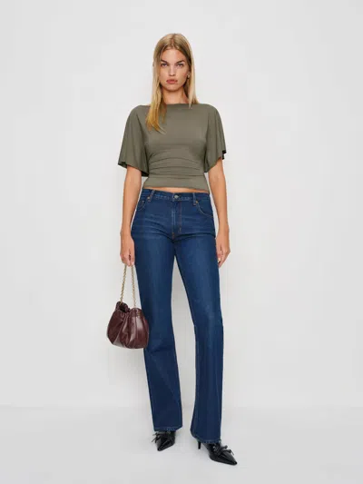 Reformation Avery Knit Top In Green
