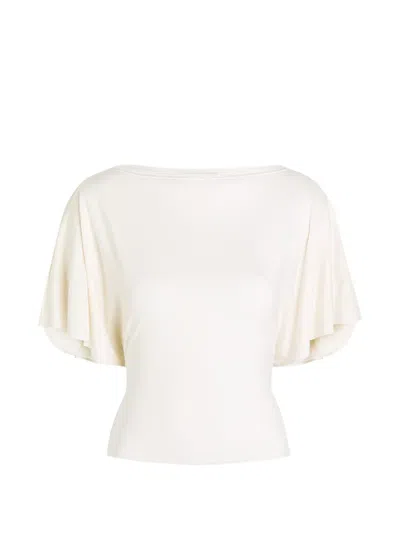 Reformation Womens Fior Di Latte Avery Boat-neck Stretch-jersey Top Xl In White
