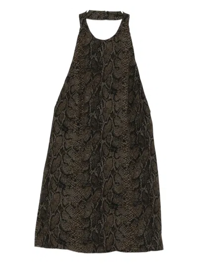 Reformation Avielle Dress In Brown