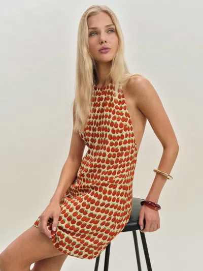 Reformation Avielle Dress In Fresh Tomato