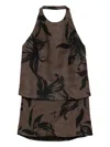Reformation Avielle Linen Two Piece Set Isadora In Brown