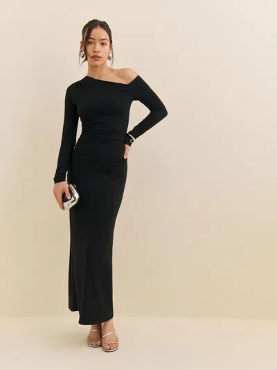 Reformation Ayden Knit Dress In Black