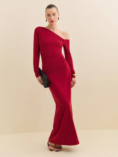 Reformation Ayden Knit Dress In Sangre