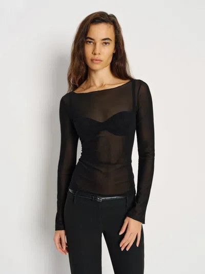Reformation Top En Maille Ayla Noir L In Black