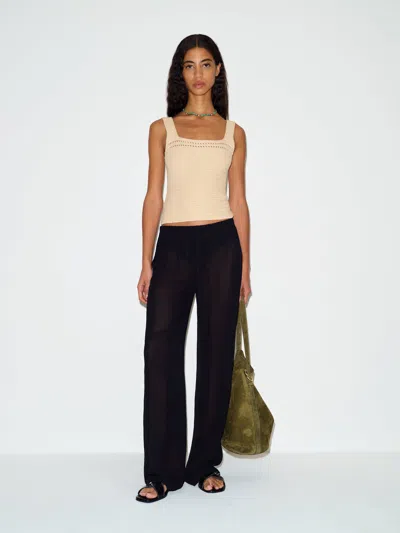 Reformation Azara Cotton Sweater Tank Top Ivory Small In White