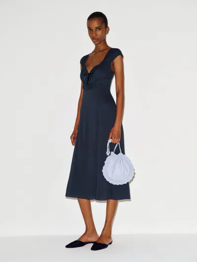 Reformation Azelie Dress Blue Lace 0