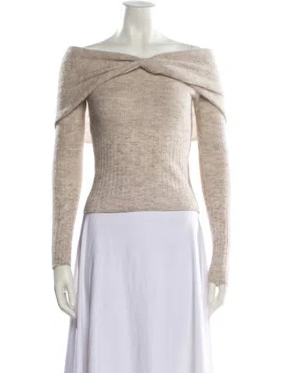 Pre-owned Reformation Baby Alpaca Cowl Neck Sweater W/ Tags In Neutral