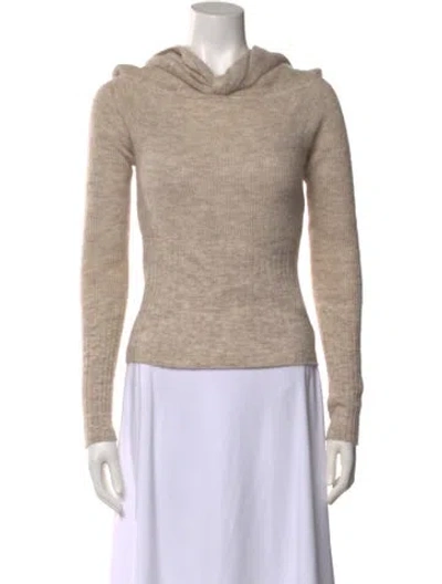 Pre-owned Reformation Baby Alpaca Cowl Neck Sweater W/ Tags In Neutral