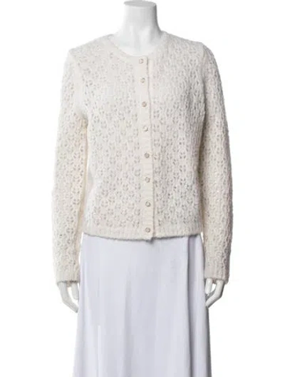 Pre-owned Reformation Baby Alpaca Crew Neck Sweater In Neutrals