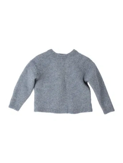 Pre-owned Reformation Baby Alpaca Crew Neck Sweatshirt In Blue