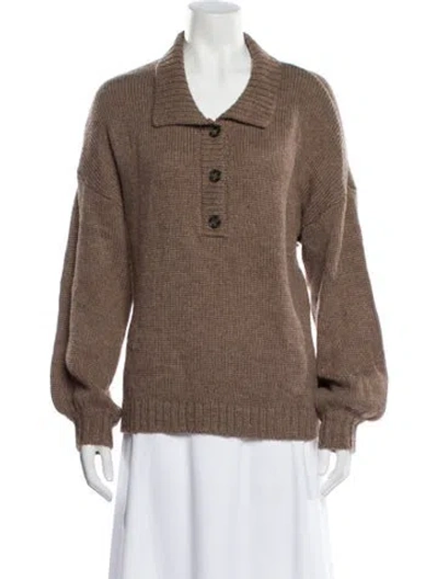 Pre-owned Reformation Baby Alpaca Sweater In Brown