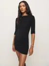 Reformation Baez Cashmere Mini Dress In Black