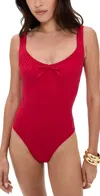 Reformation Bahia One Piece Swimsuit Lipstick