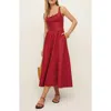 Reformation Balia A-line Linen Dress In Sundried Tomato