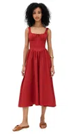 Reformation Balia A-line Linen Dress In Sundried Tomato