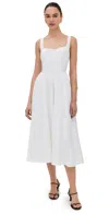 Reformation Tagliatelle Linen Midi Dress In White