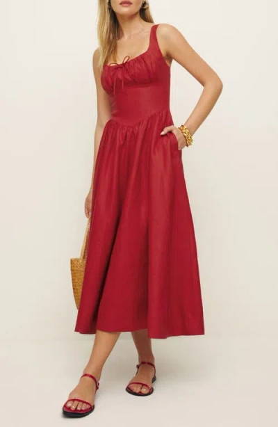 REFORMATION REFORMATION BALIA LINEN SUNDRESS