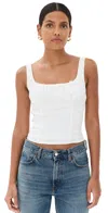 Reformation Balia Linen Top In White