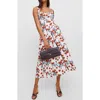 Reformation Balia Linen Sleeveless Basque-waist Midi Dress