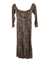Reformation Ballari Dress In Brown