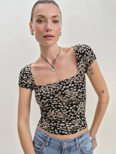 Reformation Bardot Knit Top In Juno