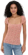 Reformation Bardot Knit Top Mulberry In Brown