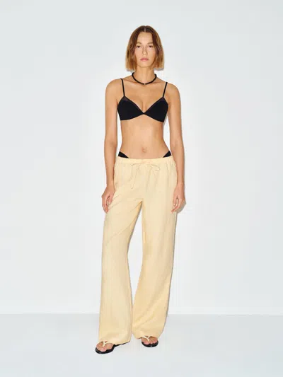REFORMATION BARE BIKINI TOP BLACK MESH LARGE