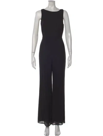 Pre-owned Reformation Bateau Neckline Jumpsuit W/ Tags In Black