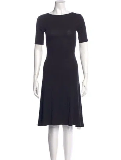 Pre-owned Reformation Bateau Neckline Knee-length Dress In Blue