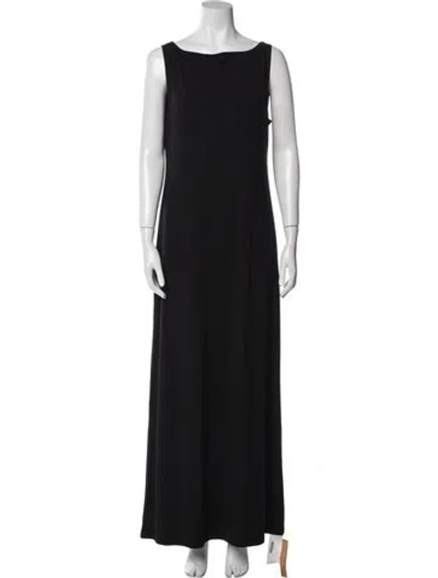 Pre-owned Reformation Bateau Neckline Long Dress W/ Tags In Black