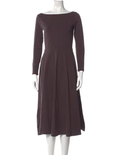Pre-owned Reformation Bateau Neckline Midi Length Dress W/ Tags In Purple