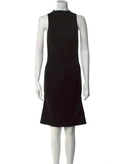 Pre-owned Reformation Bateau Neckline Mini Dress W/ Tags In Black