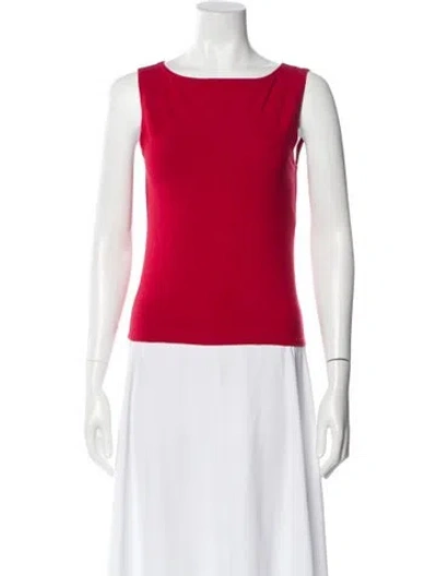 Pre-owned Reformation Bateau Neckline Sleeveless Top In Pink