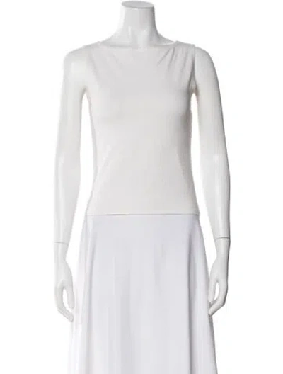 Pre-owned Reformation Bateau Neckline Sleeveless Top In White