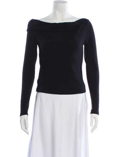 Pre-owned Reformation Bateau Neckline Sweater In Black