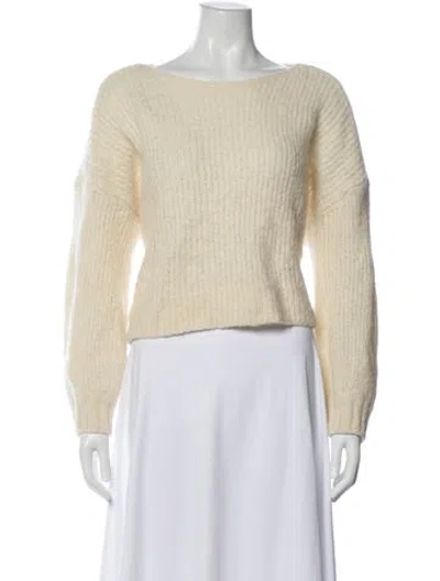 Pre-owned Reformation Bateau Neckline Sweater In Neutral
