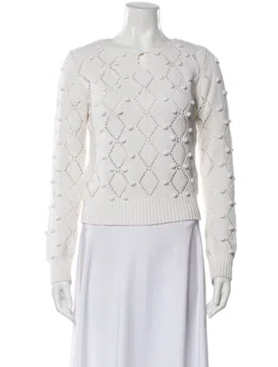Pre-owned Reformation Bateau Neckline Sweater In White