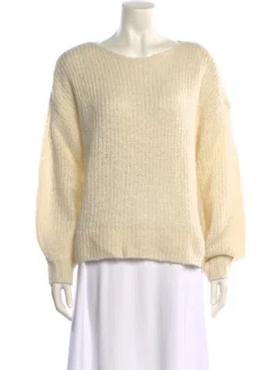 Pre-owned Reformation Bateau Neckline Sweater In White