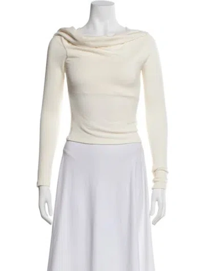 Pre-owned Reformation Bateau Neckline Sweater In White